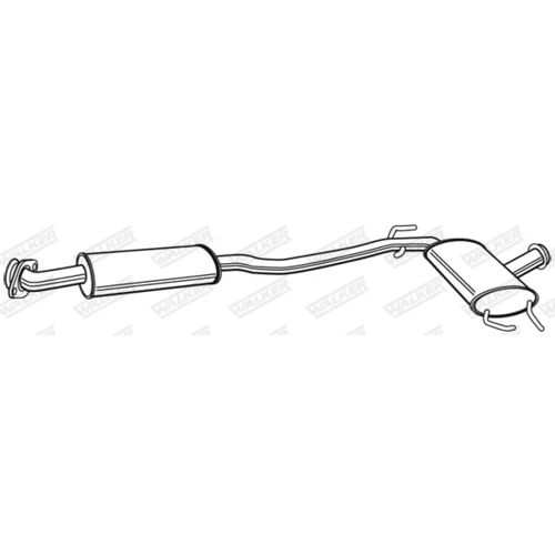 Stredný tlmič výfuku WALKER 14237