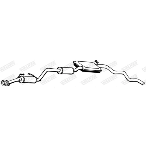 Stredný tlmič výfuku WALKER 14981