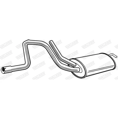 Stredný tlmič výfuku WALKER 17562