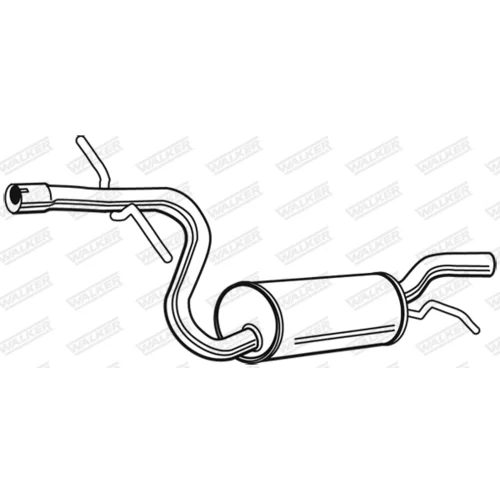 Stredný tlmič výfuku WALKER 23048