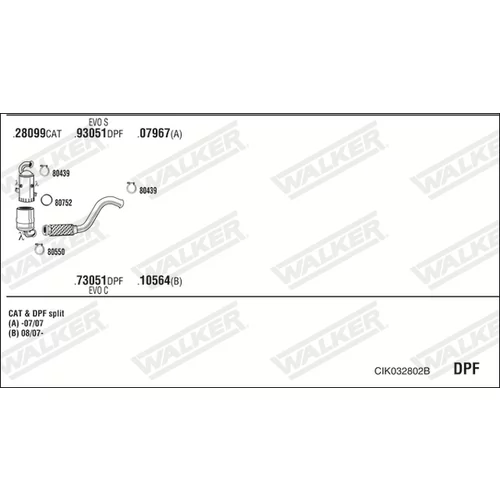 Výfukový systém CIK032802B /WALKER/