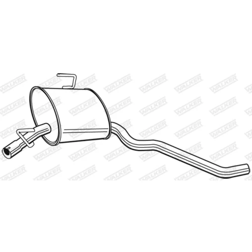 Stredný tlmič výfuku 22688 /WALKER/ - obr. 1