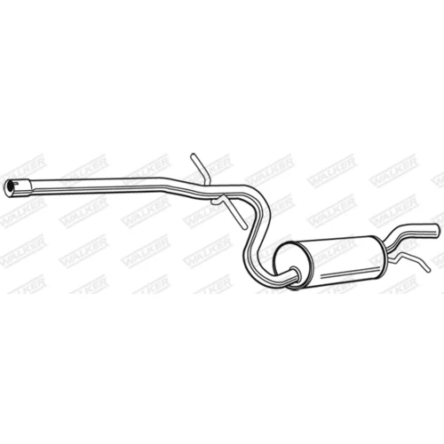 Stredný tlmič výfuku 23050 /WALKER/ - obr. 2