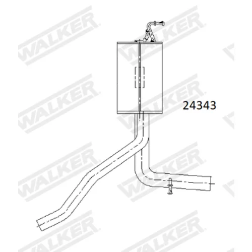 Koncový tlmič výfuku 24343 /WALKER/ - obr. 1