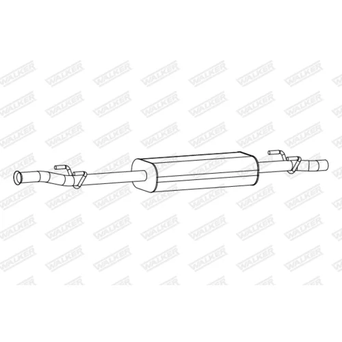 Stredný tlmič výfuku WALKER 25237