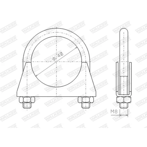 Svorka výfukového systému 82348 /WALKER/ - obr. 4