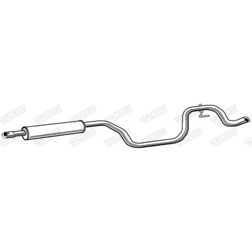 Stredný tlmič výfuku 23057 /WALKER/ - obr. 1