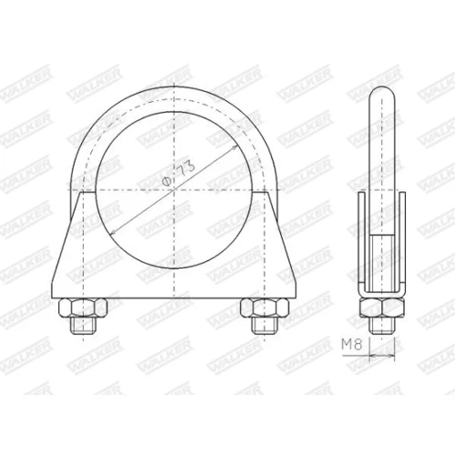 Svorka výfukového systému 82316 /WALKER/ - obr. 8