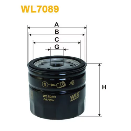 Olejový filter WIX FILTERS WL7089