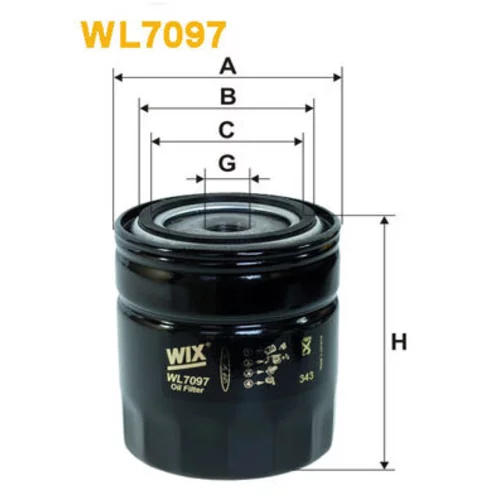 Olejový filter WIX FILTERS WL7097