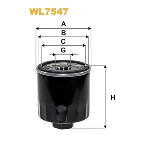 Olejový filter WIX FILTERS WL7547