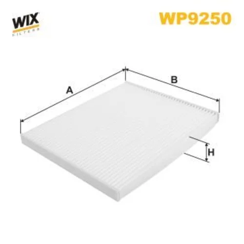 Filter vnútorného priestoru WIX FILTERS WP9250