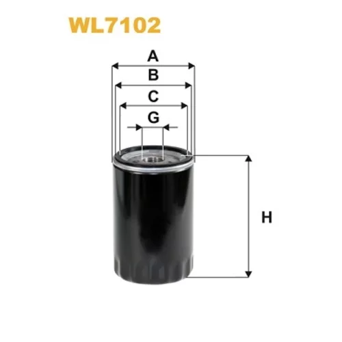 Olejový filter WIX FILTERS WL7102