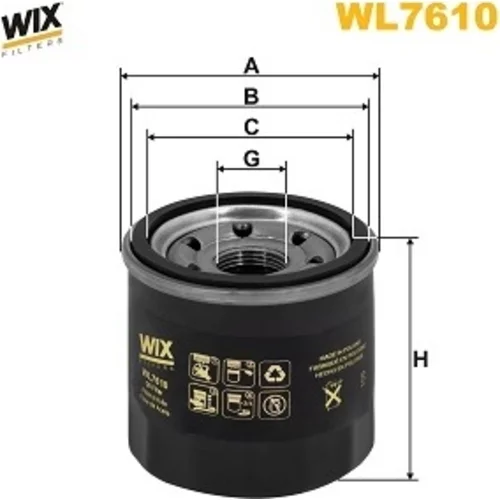 Olejový filter WIX FILTERS WL7610