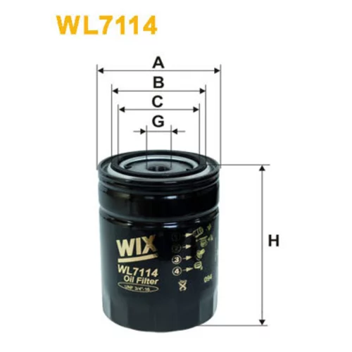 Olejový filter WIX FILTERS WL7114