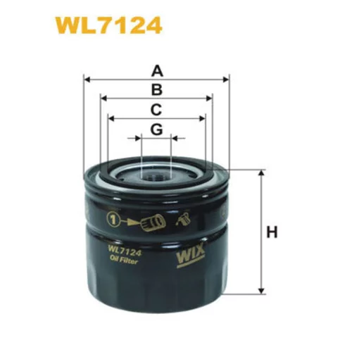 Olejový filter WIX FILTERS WL7124