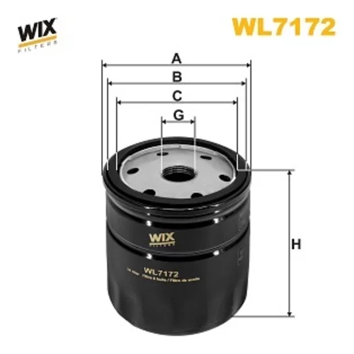 Olejový filter WIX FILTERS WL7172