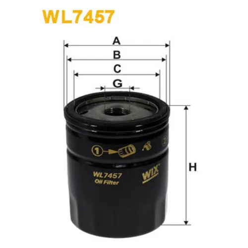 Olejový filter WIX FILTERS WL7457