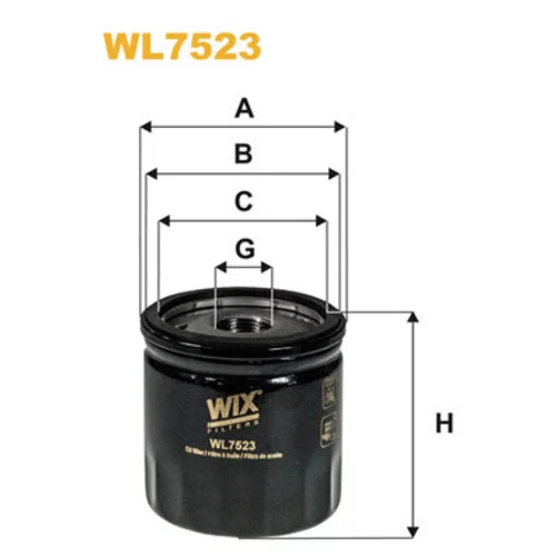 Olejový filter WIX FILTERS WL7523