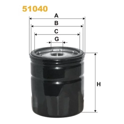 Olejový filter WIX FILTERS 51040