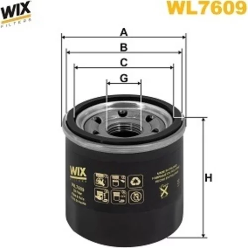 Olejový filter WIX FILTERS WL7609