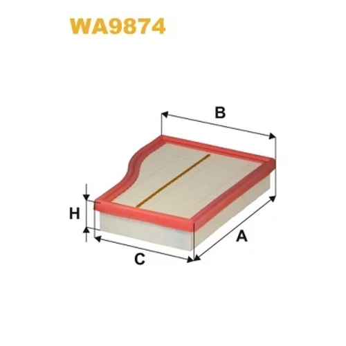 Vzduchový filter WIX FILTERS WA9874