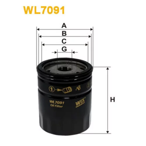 Olejový filter WIX FILTERS WL7091