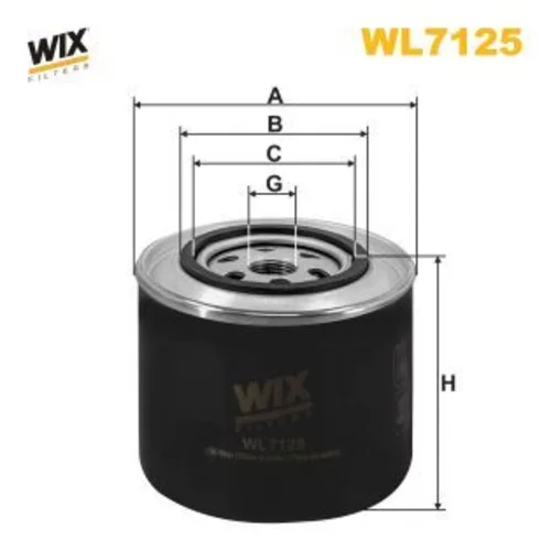 Olejový filter WIX FILTERS WL7125