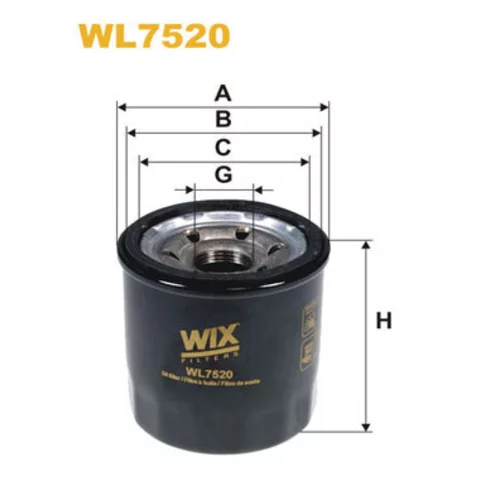 Olejový filter WIX FILTERS WL7520