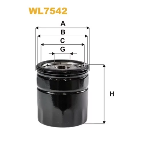 Olejový filter WIX FILTERS WL7542