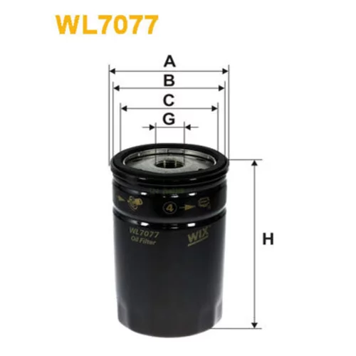 Olejový filter WIX FILTERS WL7077