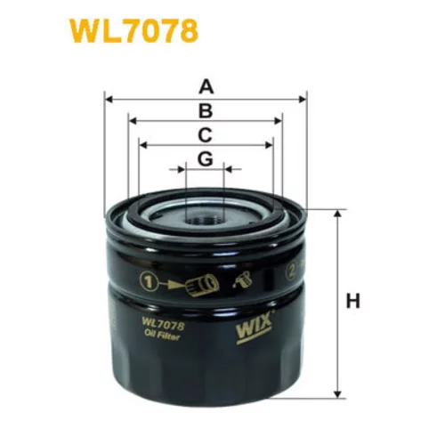 Olejový filter WIX FILTERS WL7078