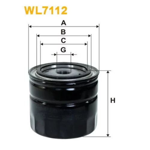 Olejový filter WIX FILTERS WL7112