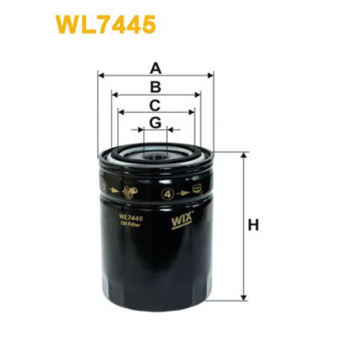 Olejový filter WIX FILTERS WL7445
