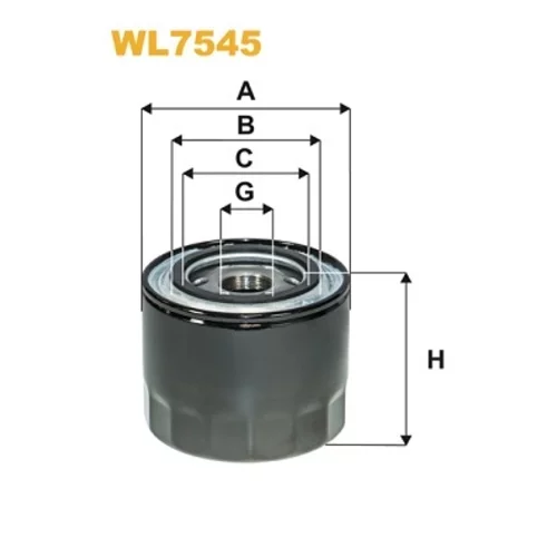Olejový filter WIX FILTERS WL7545