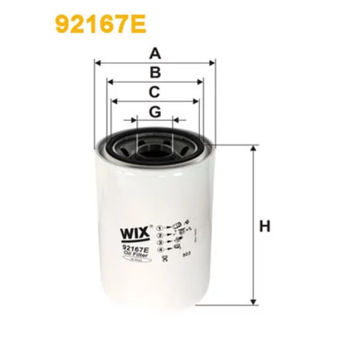 Olejový filter WIX FILTERS 92167E