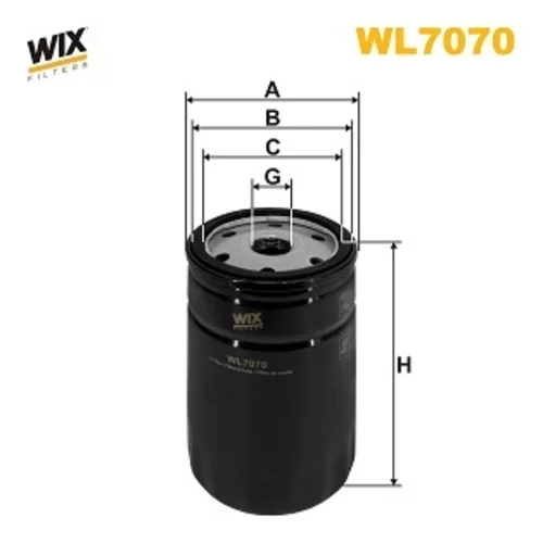 Olejový filter WIX FILTERS WL7070