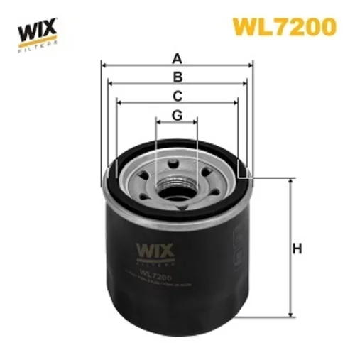 Olejový filter WIX FILTERS WL7200