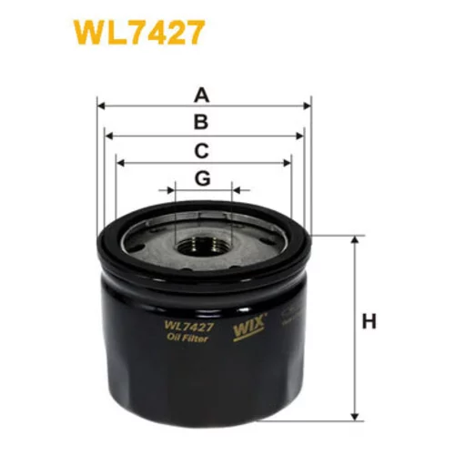Olejový filter WIX FILTERS WL7427