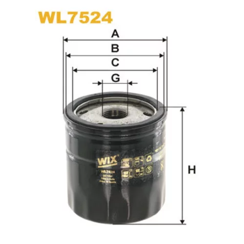 Olejový filter WIX FILTERS WL7524