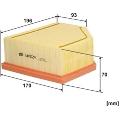 Vzduchový filter WIX FILTERS WA3024