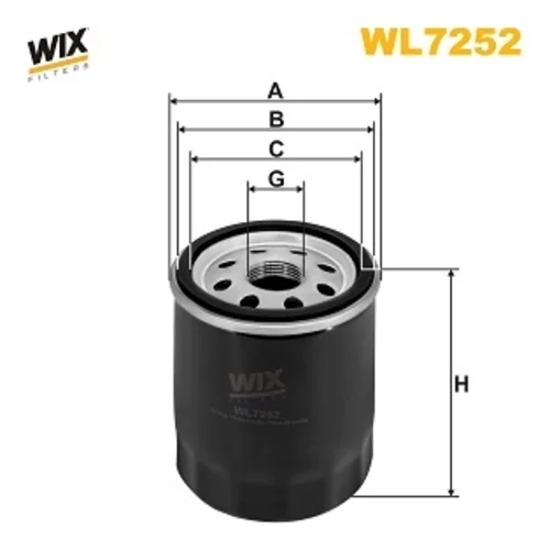 Olejový filter WIX FILTERS WL7252