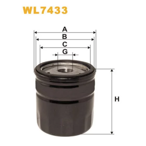 Olejový filter WIX FILTERS WL7433