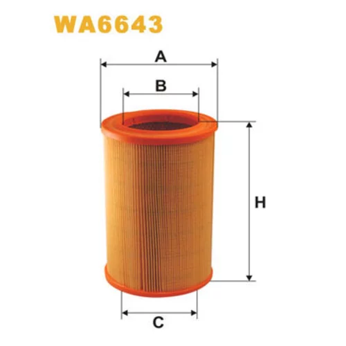 Vzduchový filter WIX FILTERS WA6643