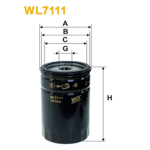 Olejový filter WIX FILTERS WL7111