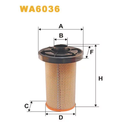 Vzduchový filter WIX FILTERS WA6036
