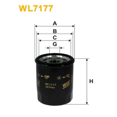 Olejový filter WIX FILTERS WL7177