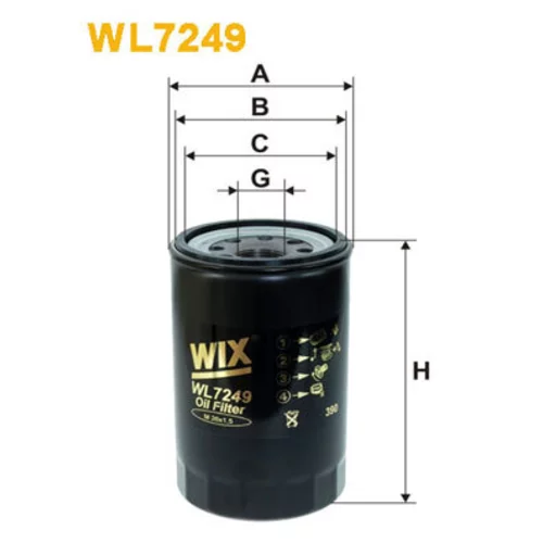 Olejový filter WL7249 (WIX FILTERS)