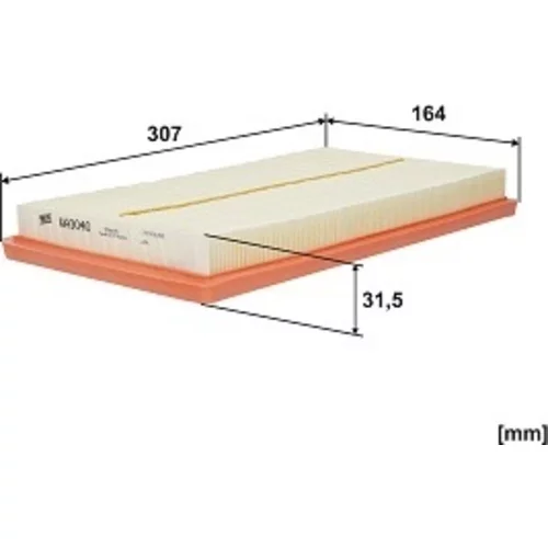 Vzduchový filter WIX FILTERS WA3040