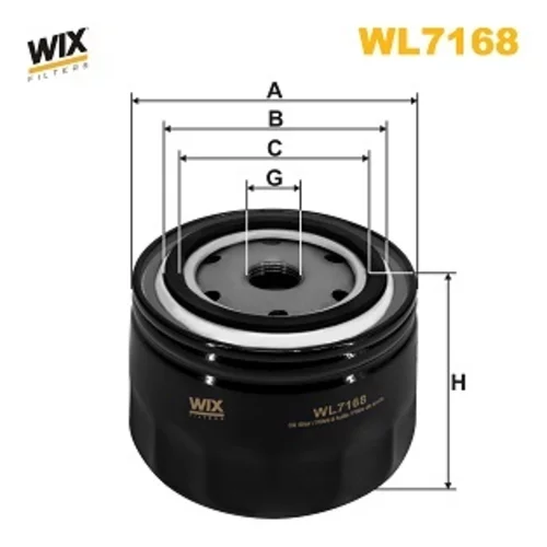 Olejový filter WIX FILTERS WL7168